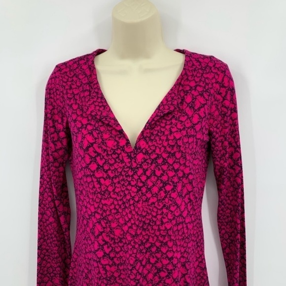 DVF Diane von Furstenberg Reina Dotted Snake tunic dress pink python new 0 - Picture 2 of 5